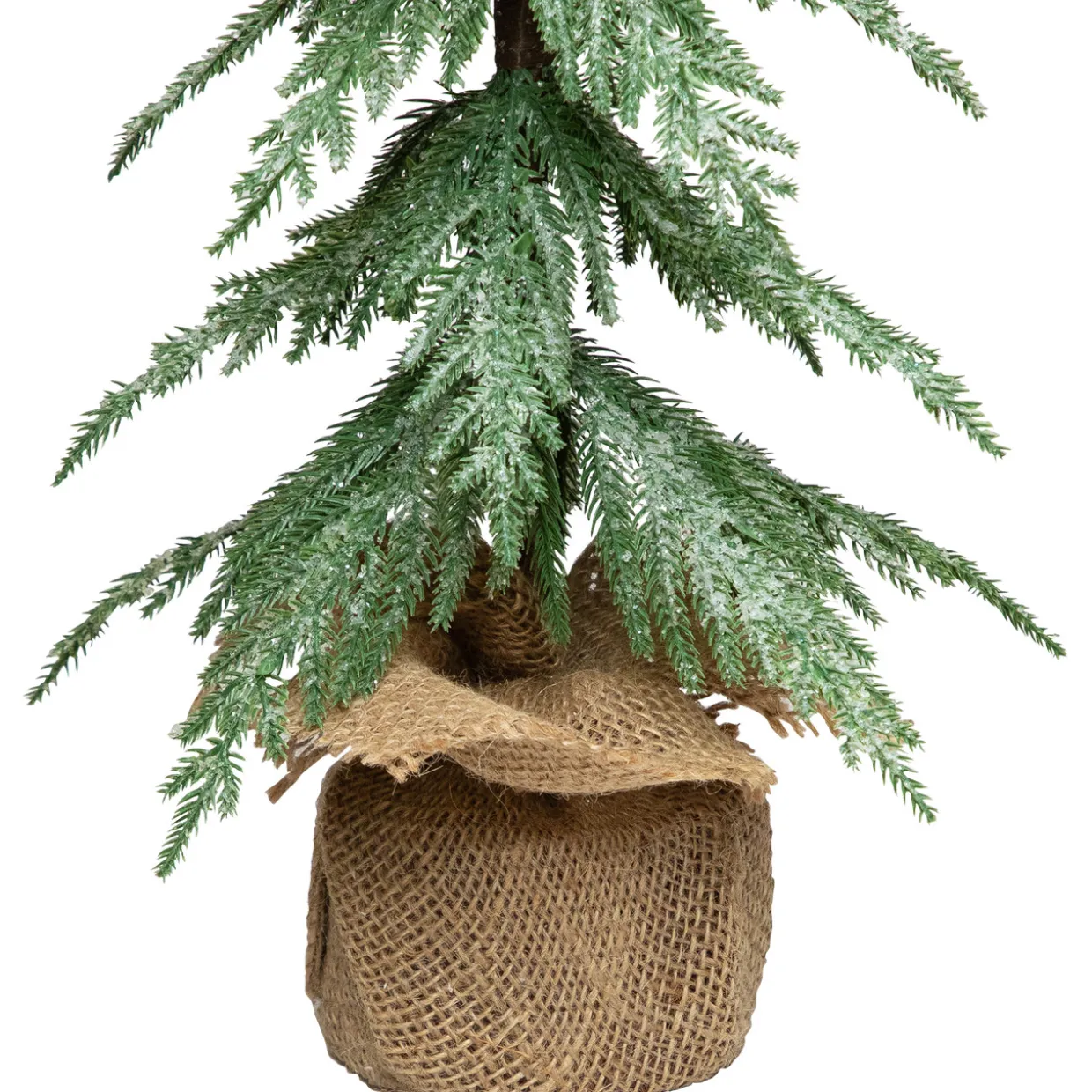 Mini Icy Pine Christmas Tree in Burlap Base - 24" - Unlit