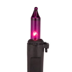 Mini Incandescent Christmas Light Set - Purple - 20.25' Black Wire - 100ct