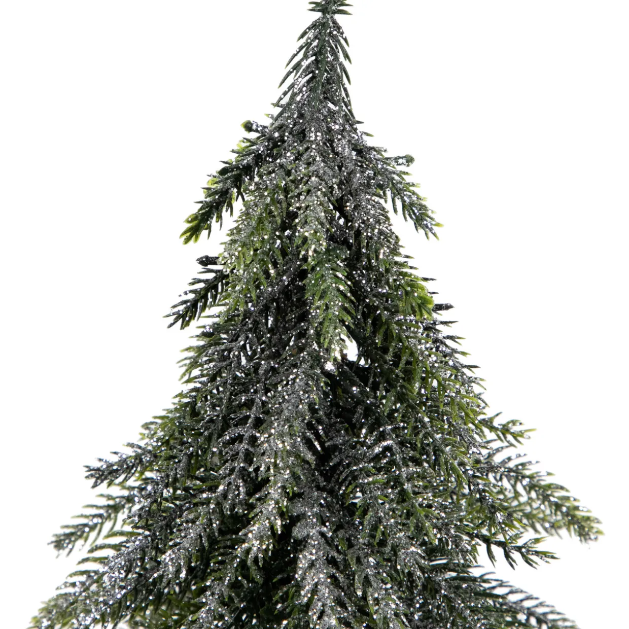 Mini Silvery Pine Downswept Artificial Christmas Trees - 9.5" - Set of 3