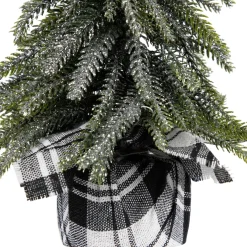 Mini Silvery Pine Downswept Artificial Christmas Trees - 9.5
