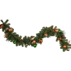 Mixed Artificial Foliage with Ornaments Christmas Garland - 6' x 12'' - Unlit