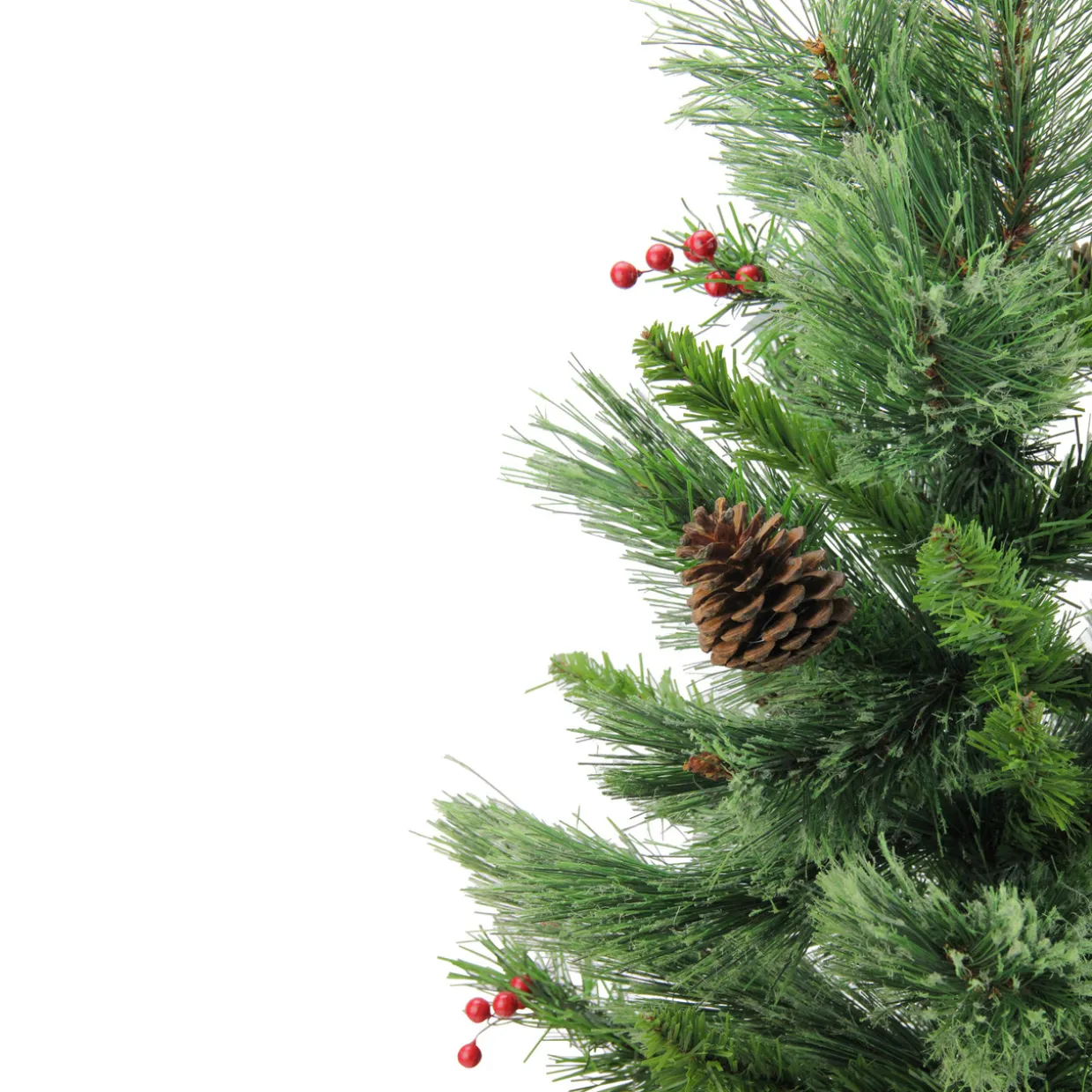 Mixed Cashmere Berry Pine Medium Artificial Christmas Tree - 24" - Unlit
