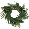 Mixed Foliage with Berries Artificial Christmas Wreath, 20-Inch, Unlit