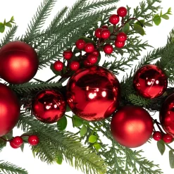 Mixed Foliage with Jingle Bells and Ornaments Artificial Christmas Garland - 6' x 8