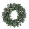 Mixed Iced Pine and Blueberries Artificial Christmas Wreath - 24" - Unlit