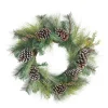 Mixed Long Needle Pine and Pine Cone Artificial Christmas Wreath - 28" - Unlit