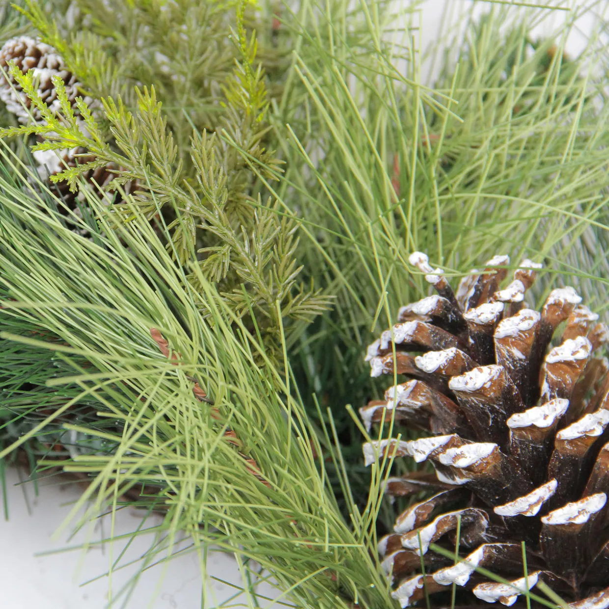 Mixed Long Needle Pine and Pine Cone Artificial Christmas Wreath - 28" - Unlit