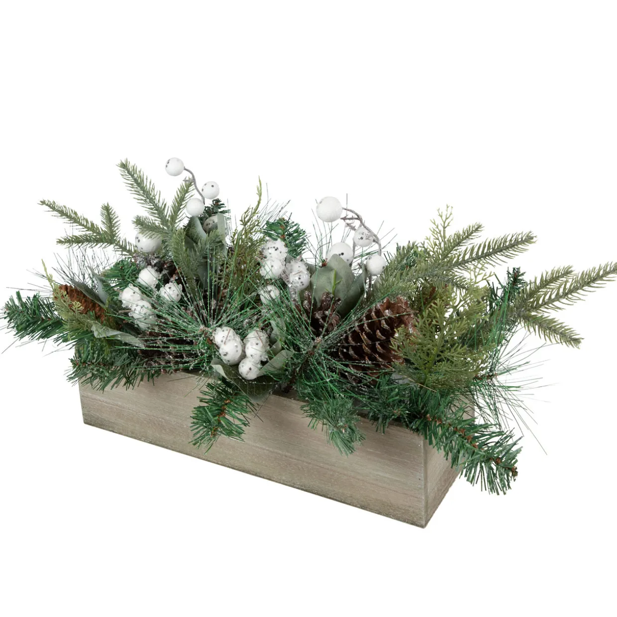 Mixed Pine with Pine Cones and Berries Christmas Floral Arrangement - 20"