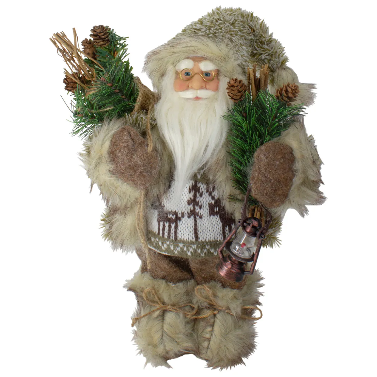Mountain Santa Standing Christmas Figure - 12"