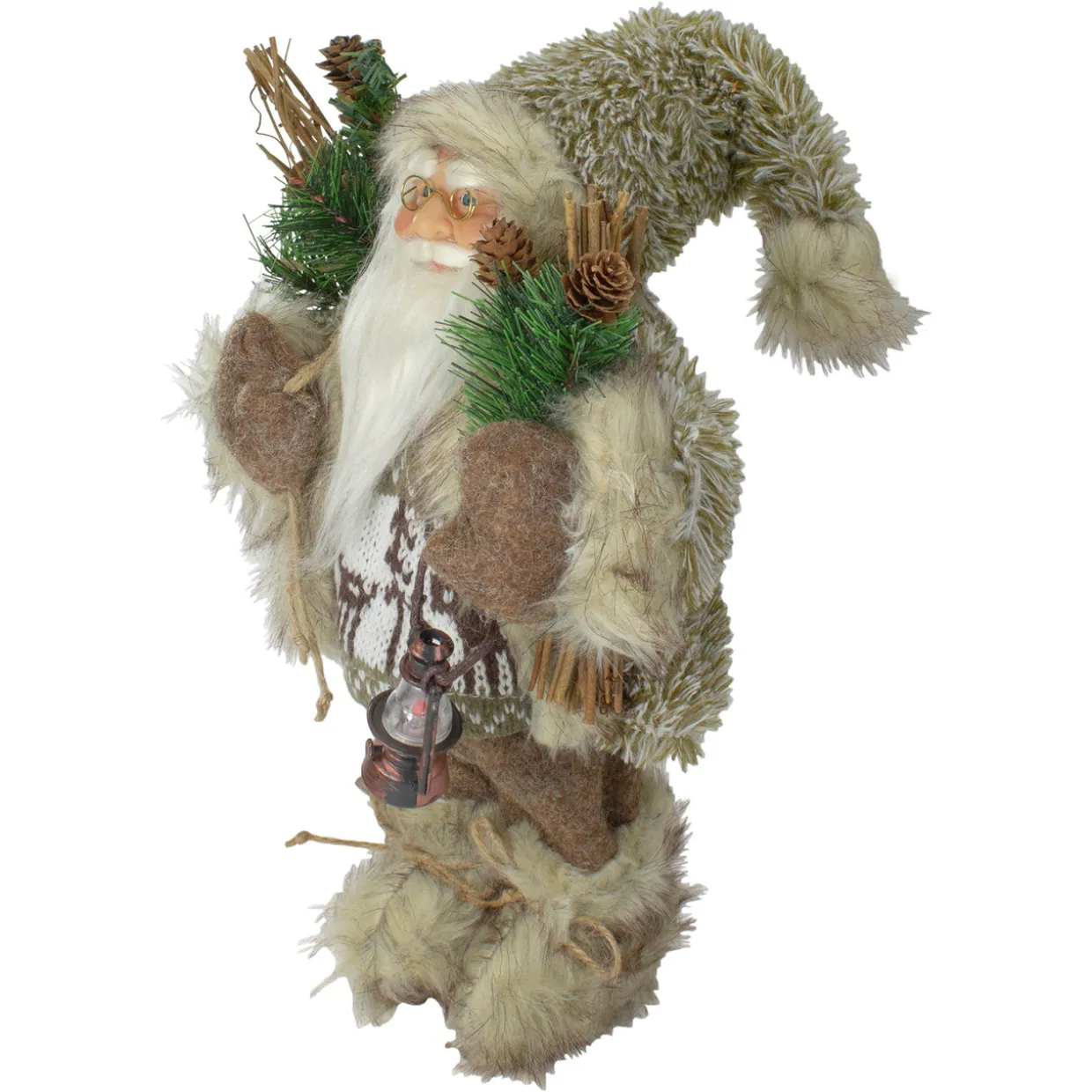 Mountain Santa Standing Christmas Figure - 12"