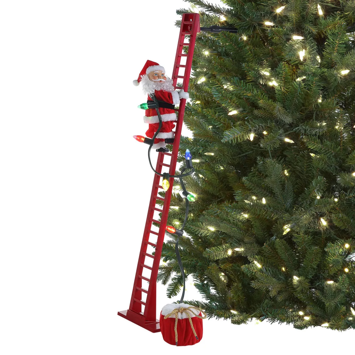Mr. Christmas Animated and Musical Climbing Santa with Light Strand