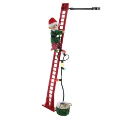 Mr. Christmas Animated and Musical Climbing Elf with Light Strand Decoration