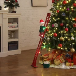 Mr. Christmas Animated and Musical Climbing Elf with Light Strand Decoration