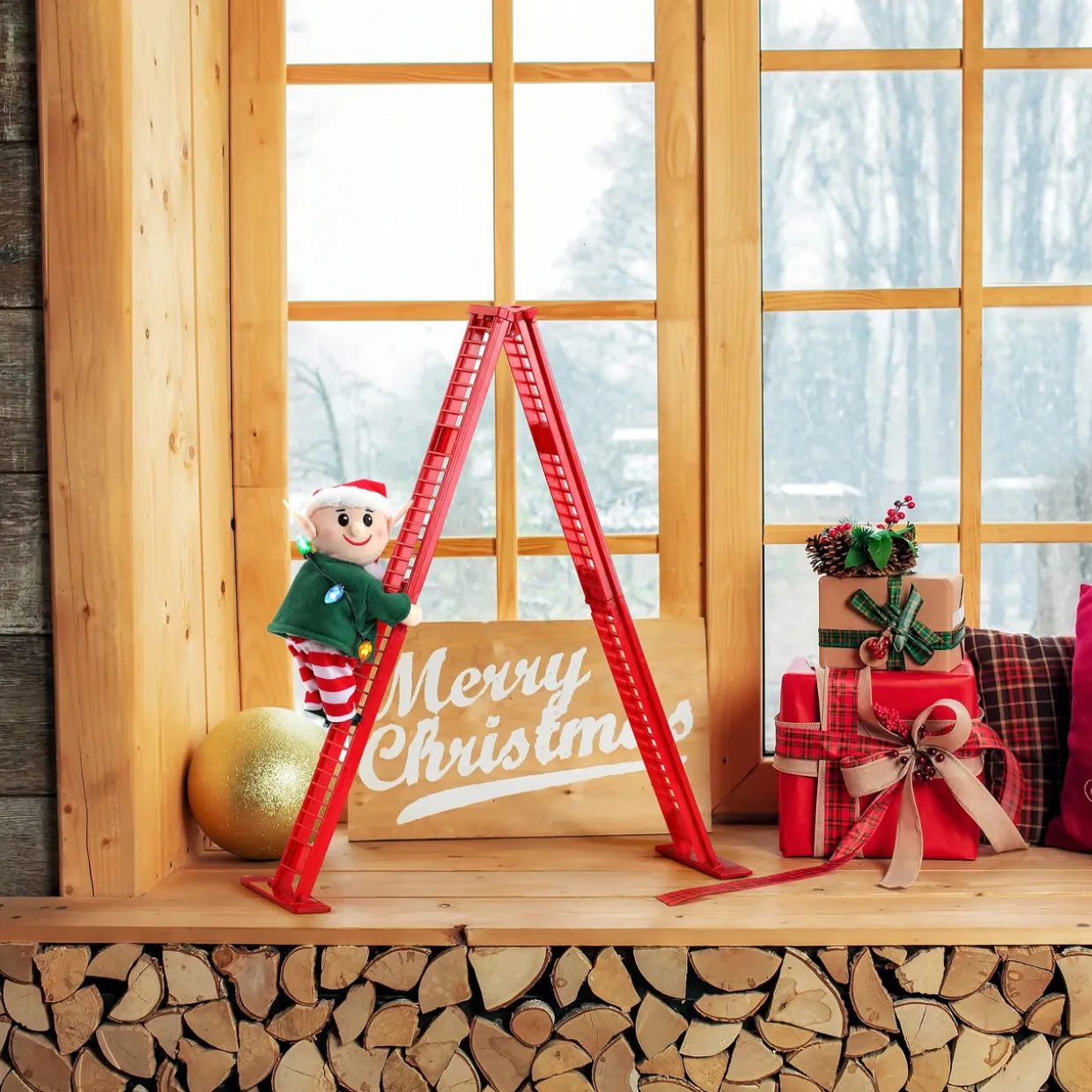 Mr. Christmas Mini Super Climbing Elf Decoration