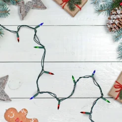 Multi-Function Mini Christmas Light Set - Multi-Color - 3' Green Wire - 150ct