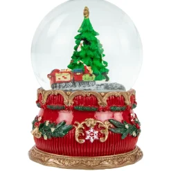 Musical Christmas Tree and Train Water Globe - 5.5"