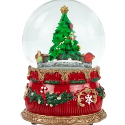 Musical Christmas Tree and Train Water Globe - 5.5