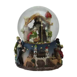 Nativity Manger Scene Christmas Musical Snow Globe - 5.75"