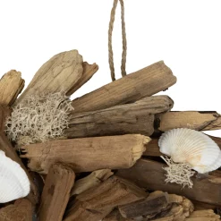 Natural Driftwood and Seashell Artificial Wreath - 14