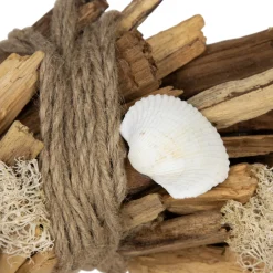 Natural Driftwood and Seashell Artificial Wreath - 14
