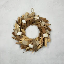 Natural Driftwood and Seashell Artificial Wreath - 14