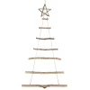 Natural Frosted Tree with Star Topper Wooden Christmas Hanging Decoration - 51"