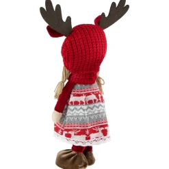 Nordic Girl with Moose Antler Hat Christmas Figure - 17
