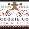 North Pole Cookie Company Gingerbread 11.5" x 21.5" Framed Christmas Wall Decor Sign Poster in a Black Wooden Frame with UV Acrylic and Hangers