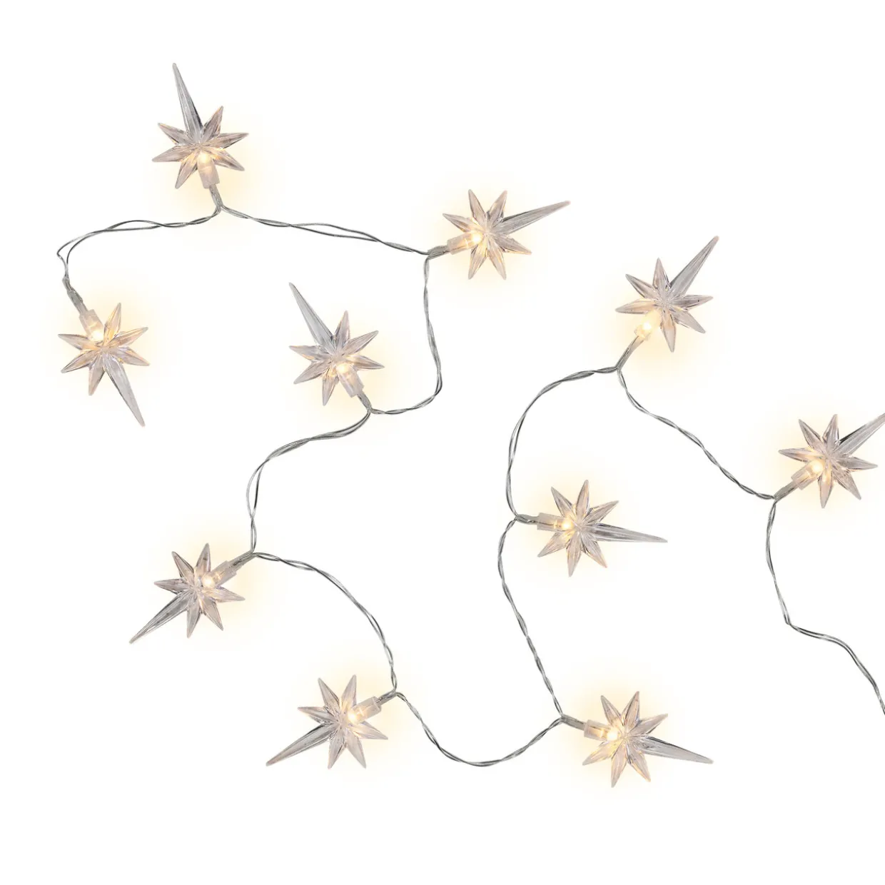 North Star Christmas Light Set - Warm White LED - 3' - Clear Wire - 10ct