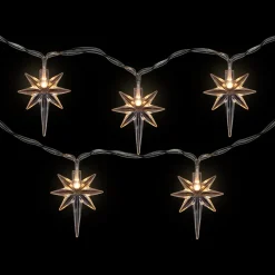 North Star Christmas Light Set - Warm White LED - 3' - Clear Wire - 10ct