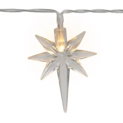 North Star Christmas Light Set - Warm White LED - 3' - Clear Wire - 10ct