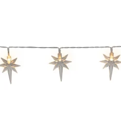 North Star Christmas Light Set - Warm White LED - 3' - Clear Wire - 10ct