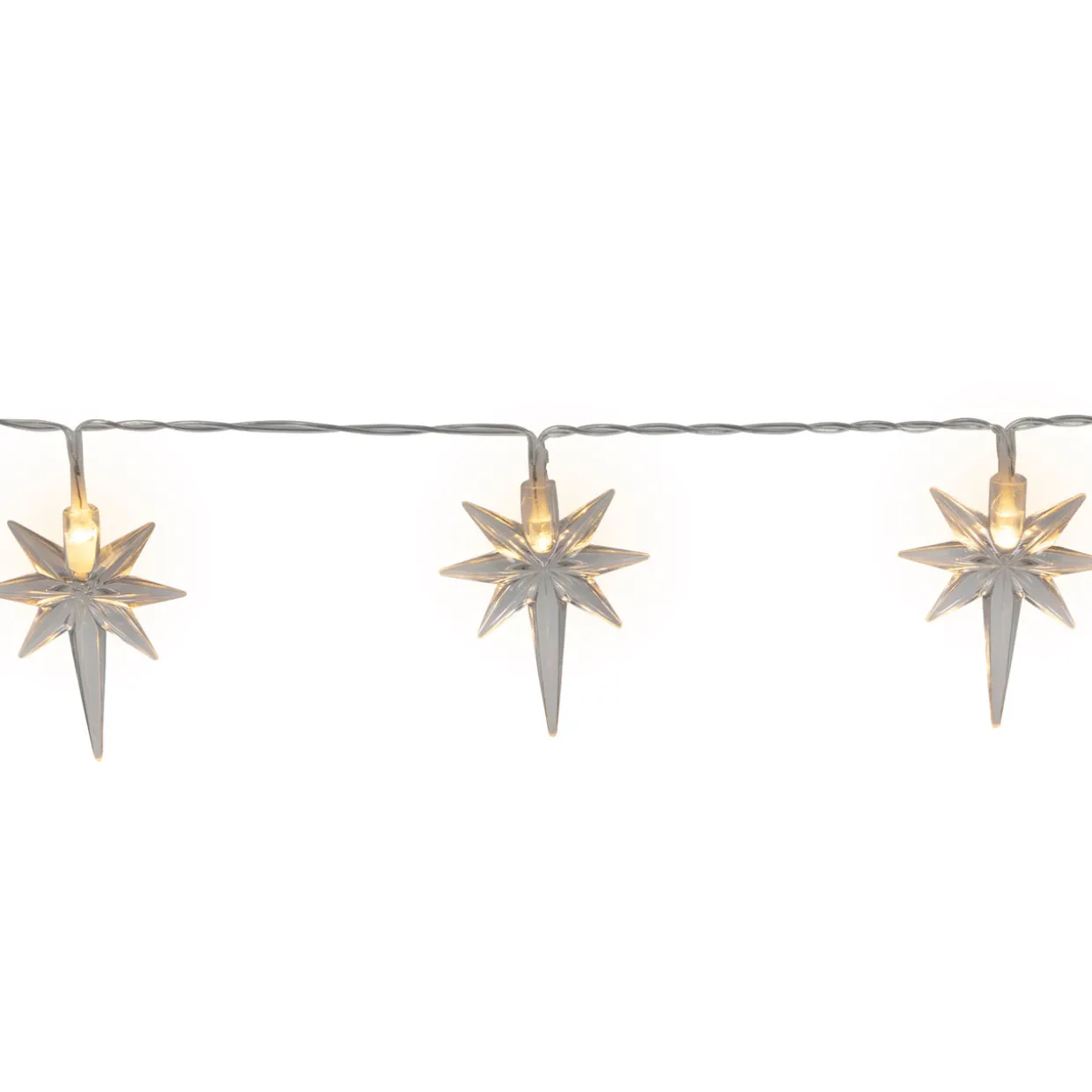 North Star Christmas Light Set - Warm White LED - 3' - Clear Wire - 10ct