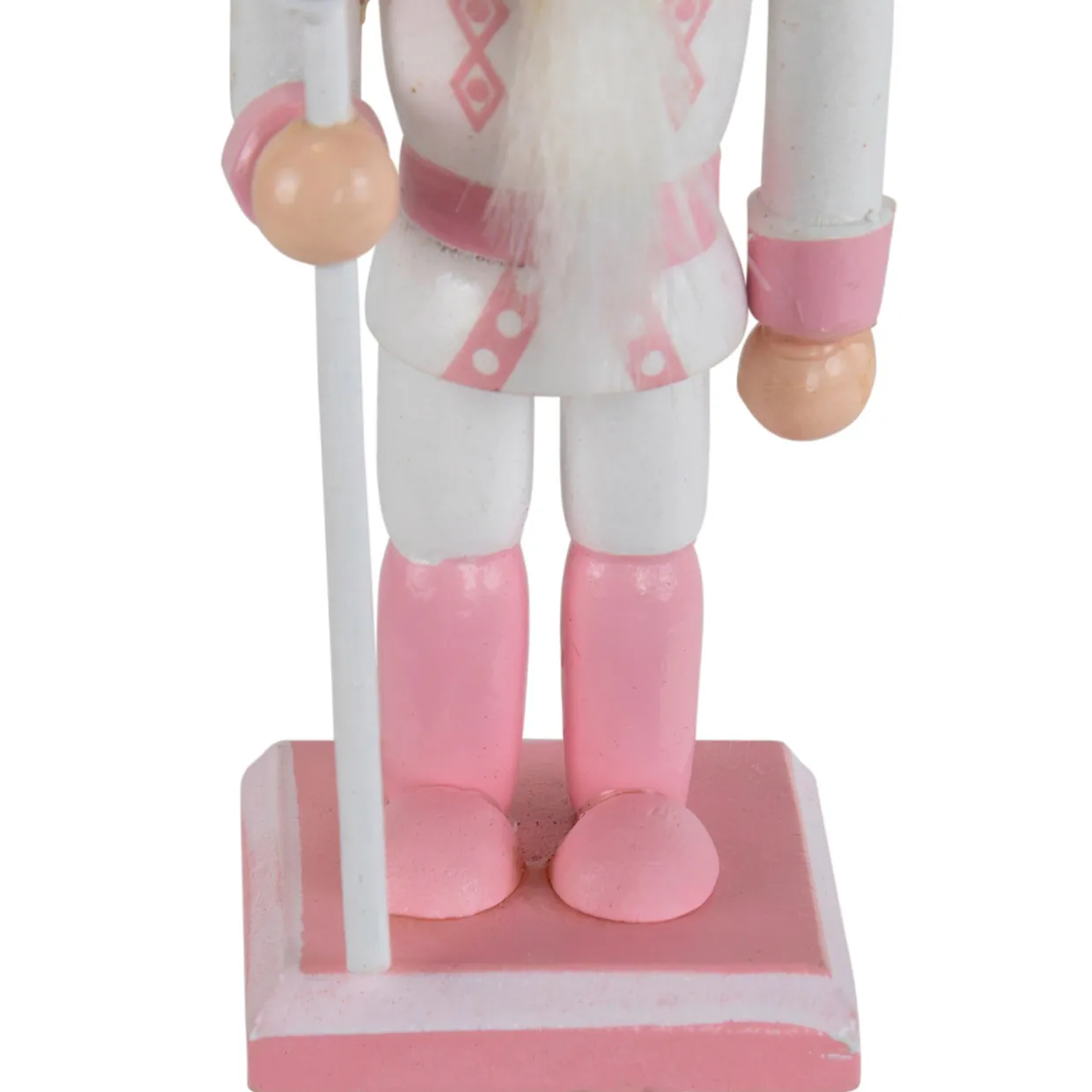 Nutcracker Soldier Christmas Ornaments - 3.25" - Pink and White - Set of 6
