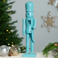 Nutcracker Soldier with Sword Christmas Figure - 15" - Sky Blue