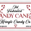 Old Fashioned Candy Canes Kringle Candy Co 13.5" x 19.5" Framed Christmas Wall Decor Sign Poster in a Natural Wooden Frame with UV Acrylic