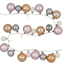 Ornament String Christmas Lights - Warm White LED - 3' Clear Wire - 10ct - Pink