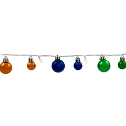 Ornament String Christmas Lights - Warm White LED - 3' Clear Wire - 10ct - Blue
