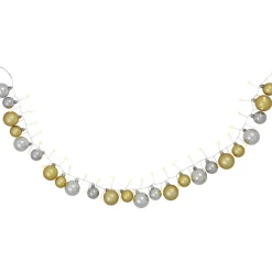 Ornament String Christmas Lights - Warm White - 3.75' Silver Wire - 50ct - Gold