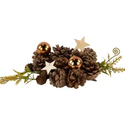 Ornaments, Pinecones and Stars Christmas Decorations - 6"