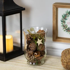 Ornaments, Pinecones and Stars Christmas Decorations - 6"