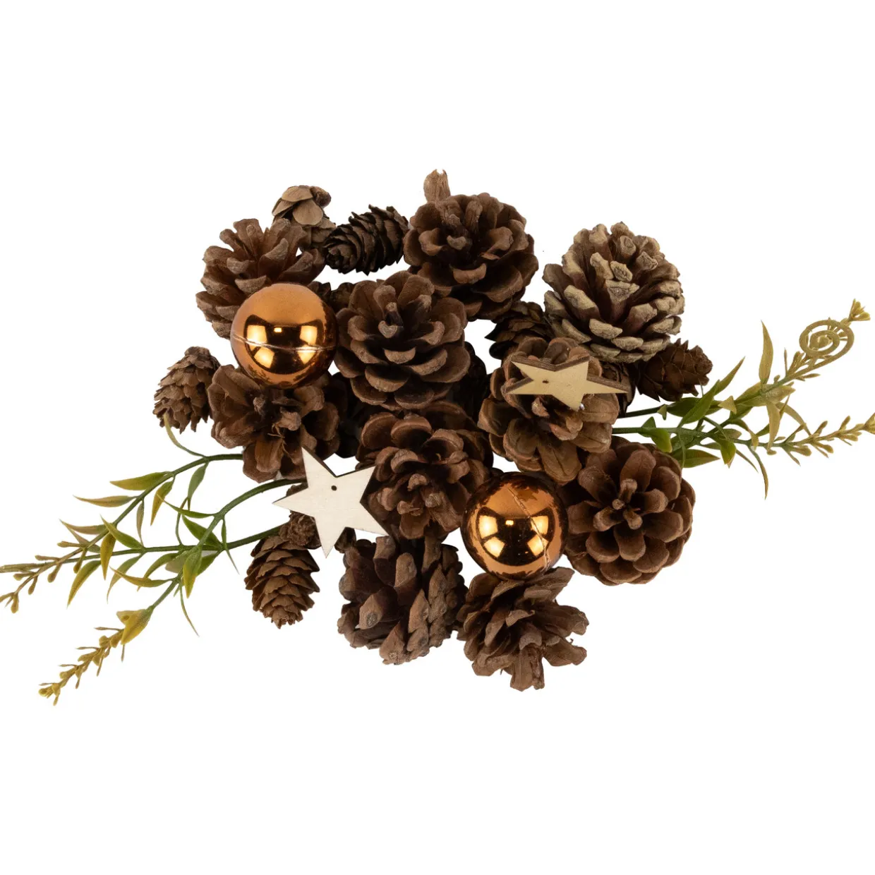 Ornaments, Pinecones and Stars Christmas Decorations - 6"