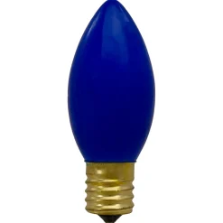 Pack of 4 Blue C9 Opaque Christmas Replacement Bulbs