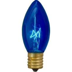 Pack of 4 Blue C9 Transparent Christmas Replacement Bulbs