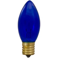 Pack of 4 Blue C9 Transparent Christmas Replacement Bulbs