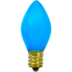 Pack of 4 Blue Opaque C7 Christmas Replacement Bulbs - 2"
