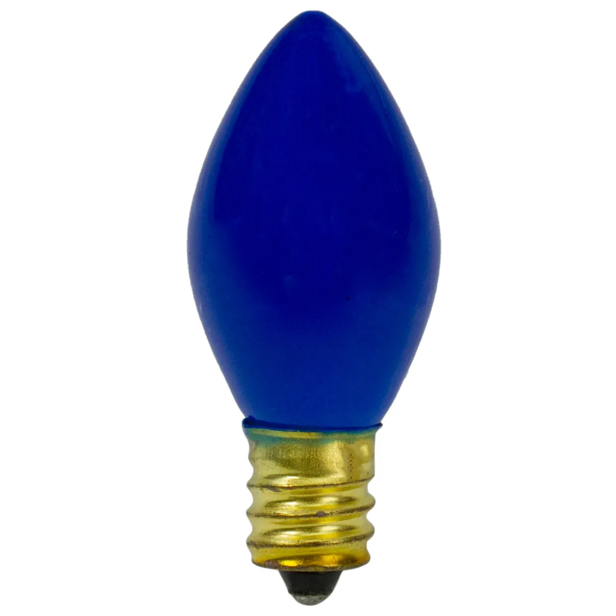 Pack of 4 Blue Opaque C7 Christmas Replacement Bulbs - 2"