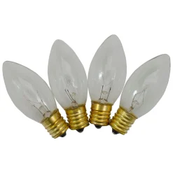 Pack of 4 Clear C9 Transparent Christmas Replacement Bulbs