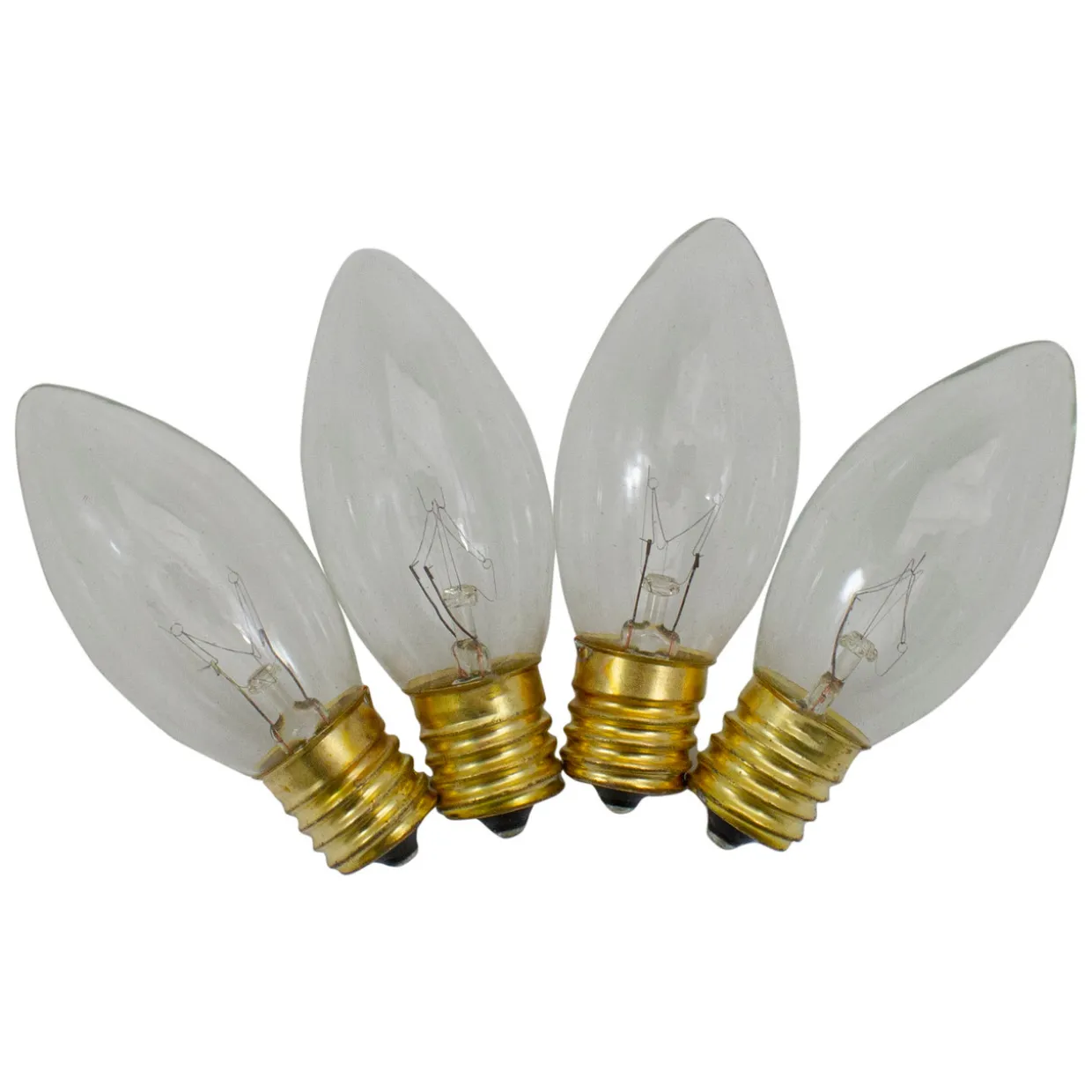 Pack of 4 Clear C9 Transparent Christmas Replacement Bulbs