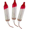 Pack of 3 Clear Flasher Christmas Replacement Bulbs, 2.5 Volts